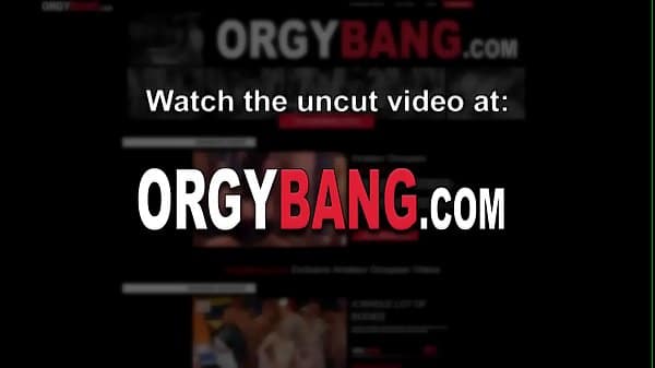 Gangbanged babe sucks